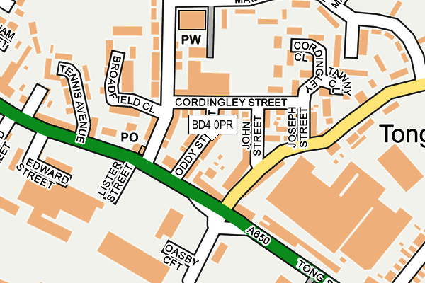 BD4 0PR map - OS OpenMap – Local (Ordnance Survey)