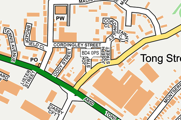 BD4 0PS map - OS OpenMap – Local (Ordnance Survey)