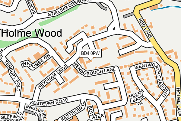 BD4 0PW map - OS OpenMap – Local (Ordnance Survey)