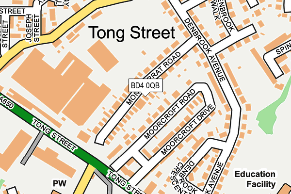 BD4 0QB map - OS OpenMap – Local (Ordnance Survey)