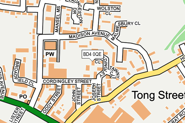 BD4 0QE map - OS OpenMap – Local (Ordnance Survey)