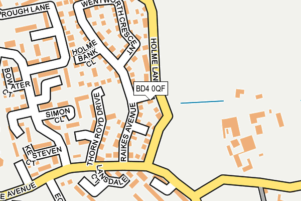 BD4 0QF map - OS OpenMap – Local (Ordnance Survey)