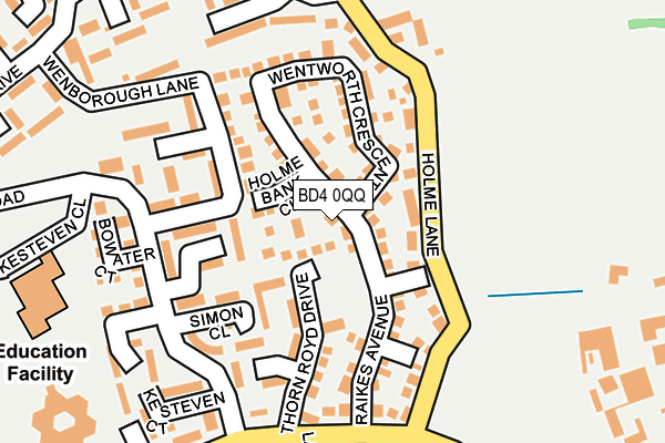 BD4 0QQ map - OS OpenMap – Local (Ordnance Survey)