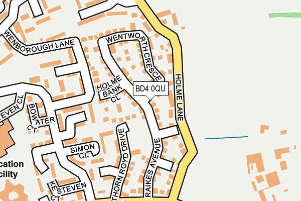 BD4 0QU map - OS OpenMap – Local (Ordnance Survey)