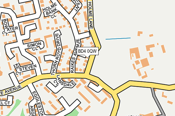 BD4 0QW map - OS OpenMap – Local (Ordnance Survey)