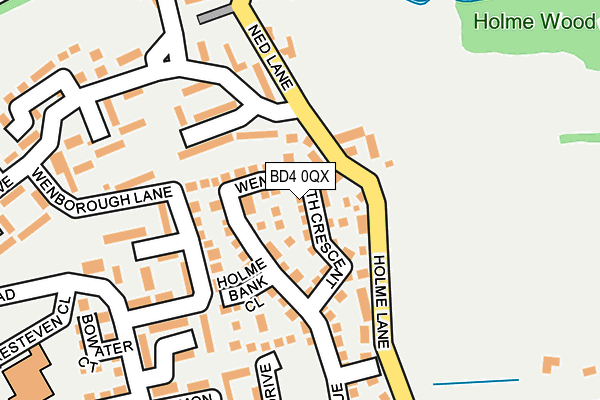 BD4 0QX map - OS OpenMap – Local (Ordnance Survey)