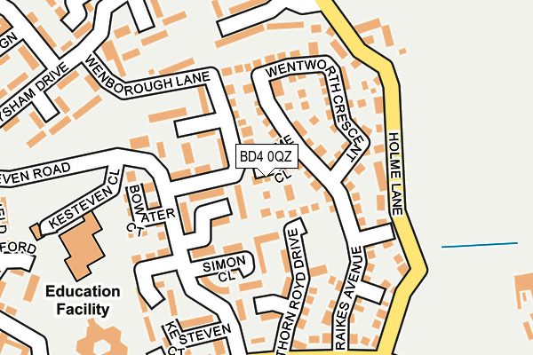 BD4 0QZ map - OS OpenMap – Local (Ordnance Survey)