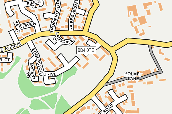 BD4 0TE map - OS OpenMap – Local (Ordnance Survey)