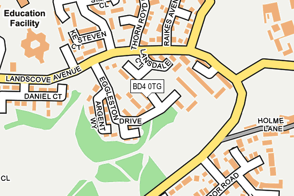 BD4 0TG map - OS OpenMap – Local (Ordnance Survey)