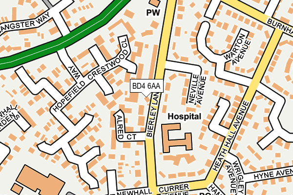 BD4 6AA map - OS OpenMap – Local (Ordnance Survey)