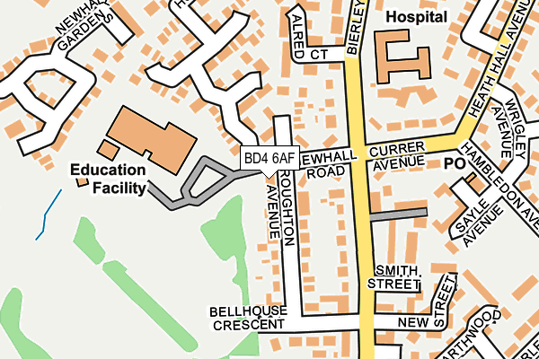 BD4 6AF map - OS OpenMap – Local (Ordnance Survey)