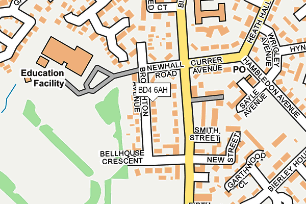 BD4 6AH map - OS OpenMap – Local (Ordnance Survey)