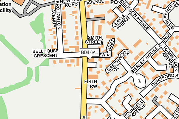 BD4 6AL map - OS OpenMap – Local (Ordnance Survey)