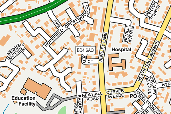 BD4 6AQ map - OS OpenMap – Local (Ordnance Survey)