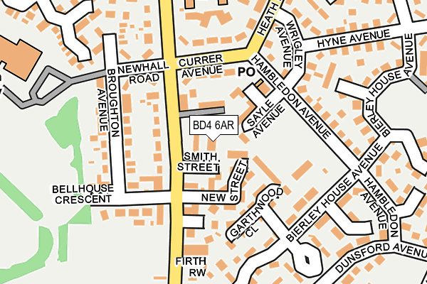 BD4 6AR map - OS OpenMap – Local (Ordnance Survey)