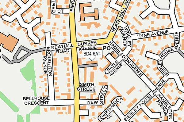 BD4 6AT map - OS OpenMap – Local (Ordnance Survey)