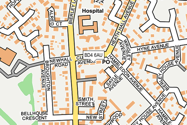 BD4 6AU map - OS OpenMap – Local (Ordnance Survey)