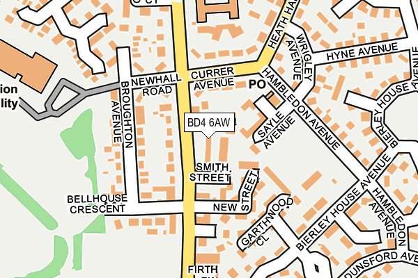 BD4 6AW map - OS OpenMap – Local (Ordnance Survey)
