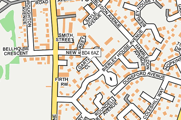 BD4 6AZ map - OS OpenMap – Local (Ordnance Survey)