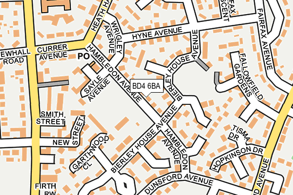 BD4 6BA map - OS OpenMap – Local (Ordnance Survey)