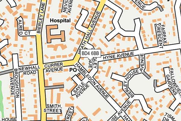 BD4 6BB map - OS OpenMap – Local (Ordnance Survey)