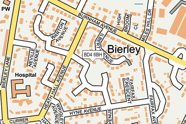 BD4 6BH map - OS OpenMap – Local (Ordnance Survey)