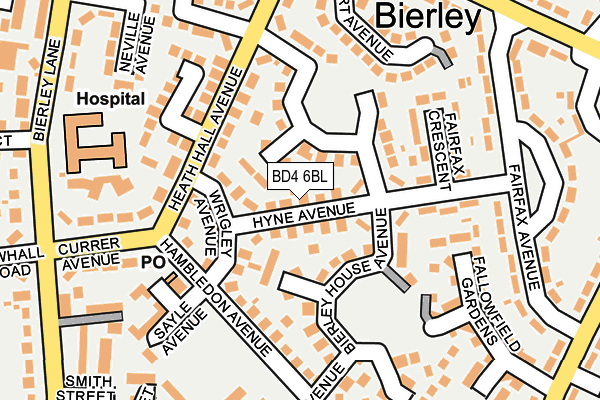 BD4 6BL map - OS OpenMap – Local (Ordnance Survey)