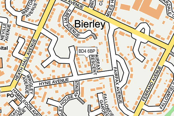 BD4 6BP map - OS OpenMap – Local (Ordnance Survey)