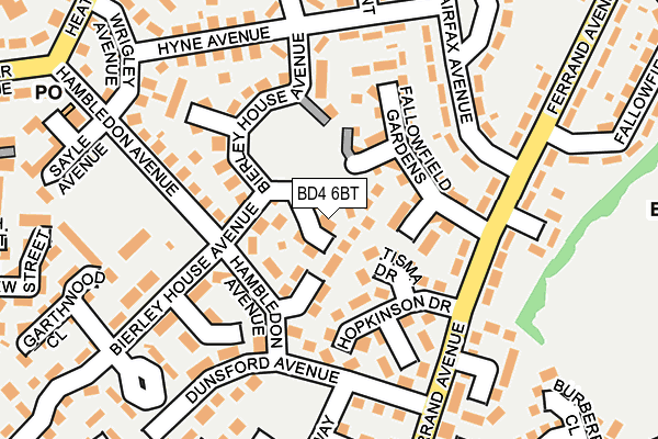 BD4 6BT map - OS OpenMap – Local (Ordnance Survey)