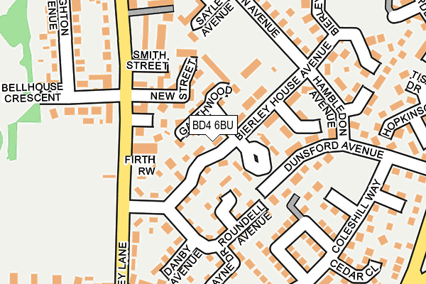 BD4 6BU map - OS OpenMap – Local (Ordnance Survey)