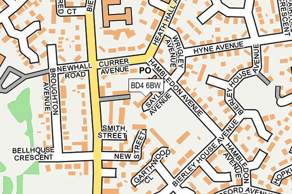 BD4 6BW map - OS OpenMap – Local (Ordnance Survey)