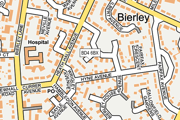 BD4 6BX map - OS OpenMap – Local (Ordnance Survey)