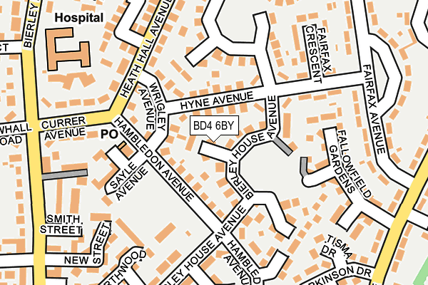 BD4 6BY map - OS OpenMap – Local (Ordnance Survey)