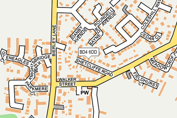 BD4 6DD map - OS OpenMap – Local (Ordnance Survey)