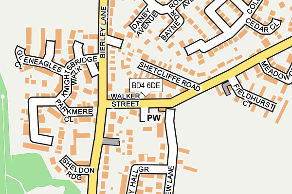 BD4 6DE map - OS OpenMap – Local (Ordnance Survey)