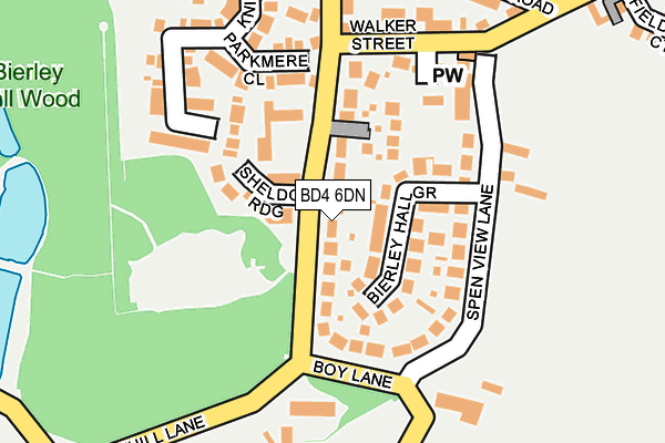 BD4 6DN map - OS OpenMap – Local (Ordnance Survey)