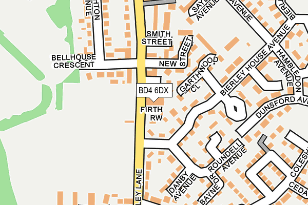 BD4 6DX map - OS OpenMap – Local (Ordnance Survey)