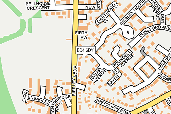 BD4 6DY map - OS OpenMap – Local (Ordnance Survey)