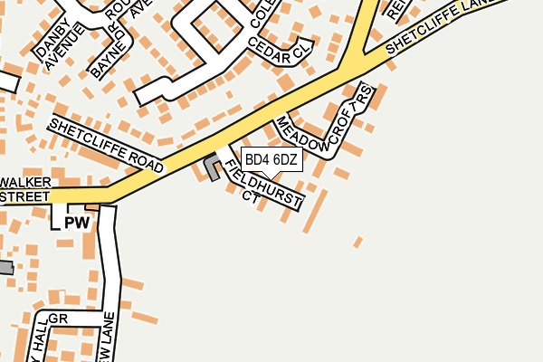 BD4 6DZ map - OS OpenMap – Local (Ordnance Survey)