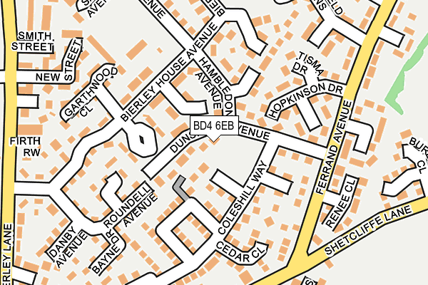 BD4 6EB map - OS OpenMap – Local (Ordnance Survey)