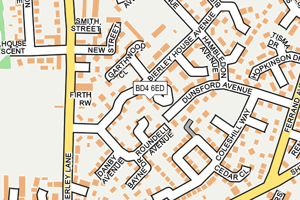 BD4 6ED map - OS OpenMap – Local (Ordnance Survey)