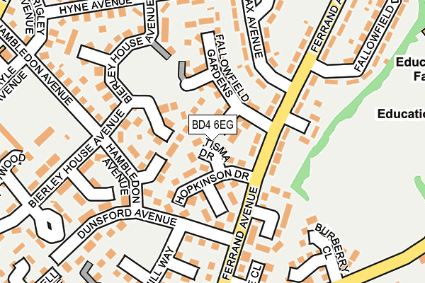 BD4 6EG map - OS OpenMap – Local (Ordnance Survey)