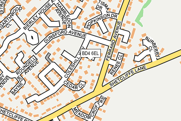 BD4 6EL map - OS OpenMap – Local (Ordnance Survey)
