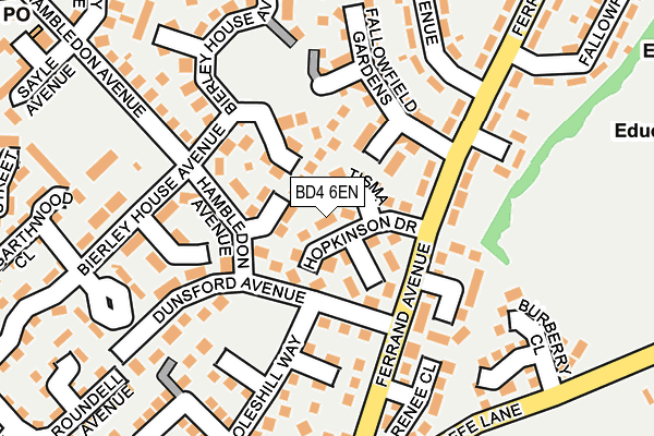 BD4 6EN map - OS OpenMap – Local (Ordnance Survey)