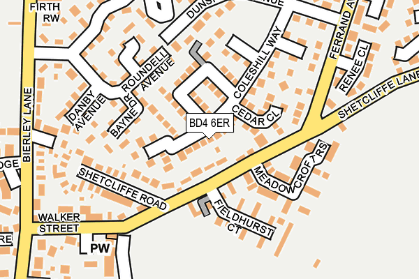 BD4 6ER map - OS OpenMap – Local (Ordnance Survey)