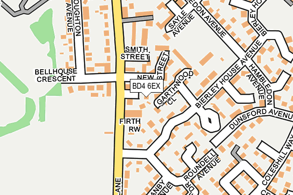 BD4 6EX map - OS OpenMap – Local (Ordnance Survey)