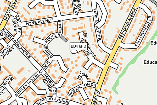 BD4 6FD map - OS OpenMap – Local (Ordnance Survey)