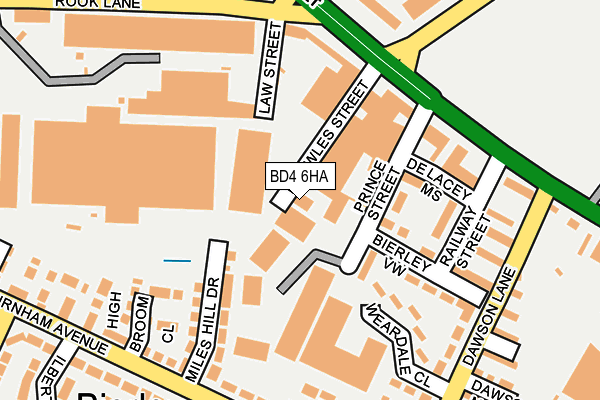 BD4 6HA map - OS OpenMap – Local (Ordnance Survey)
