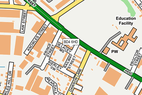 BD4 6HD map - OS OpenMap – Local (Ordnance Survey)