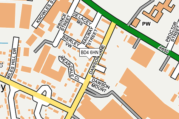 BD4 6HN map - OS OpenMap – Local (Ordnance Survey)